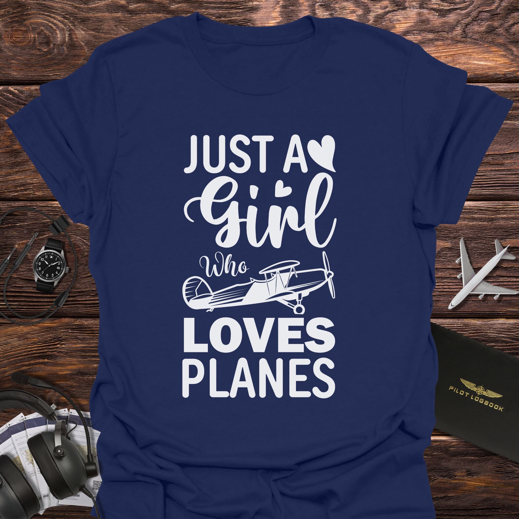 Just a Girl Who Loves Planes T-Shirt