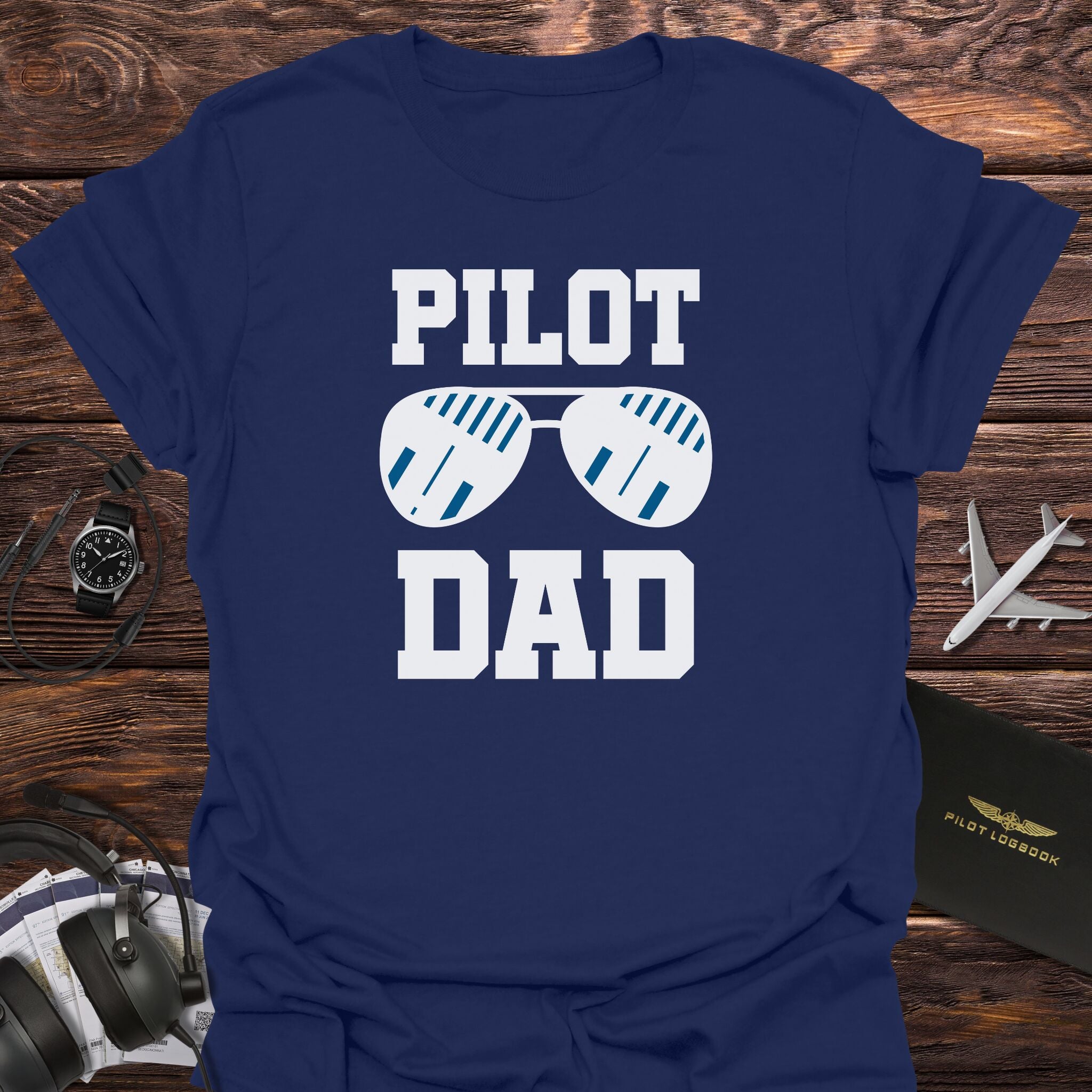 Aviator Sunglasses Pilot Dad T-Shirt