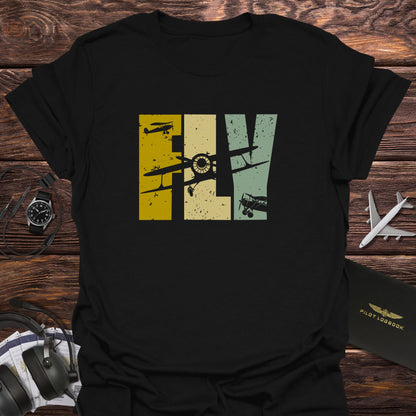 Fly Vintage Bi-Plane T-Shirt
