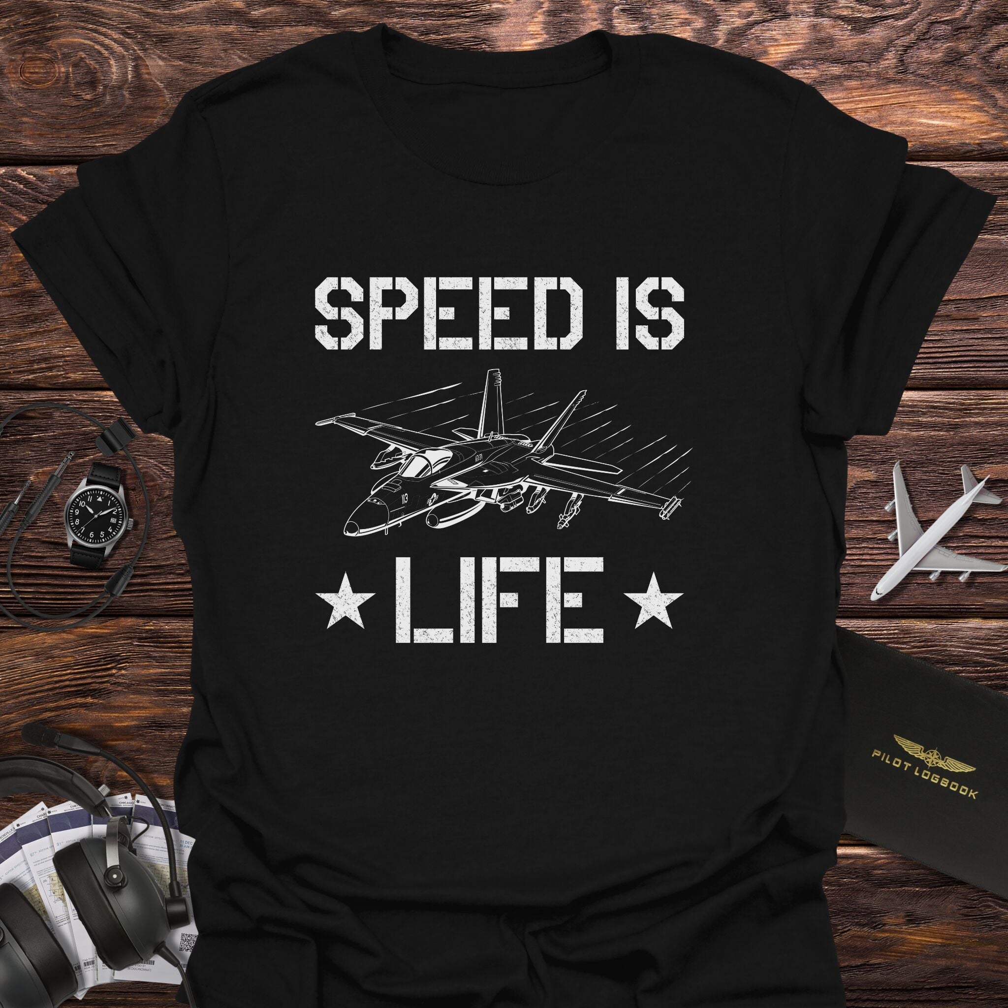 Speed Is Life Fighter Jet T-Shirt