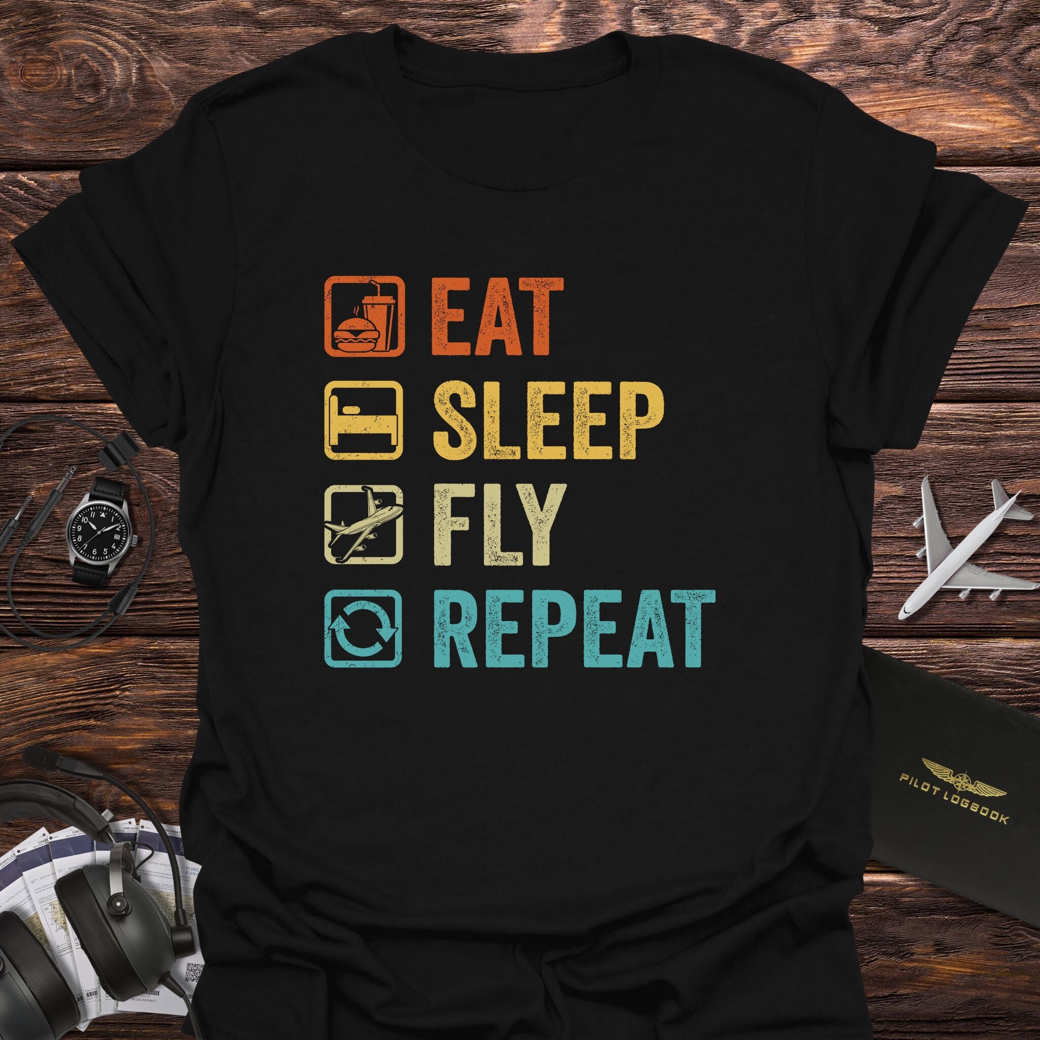 Eat Sleep Fly Repeat T-Shirt