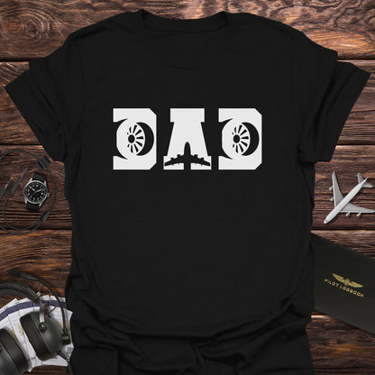 Dad Jet Engine & Airplane Silhouette T-Shirt
