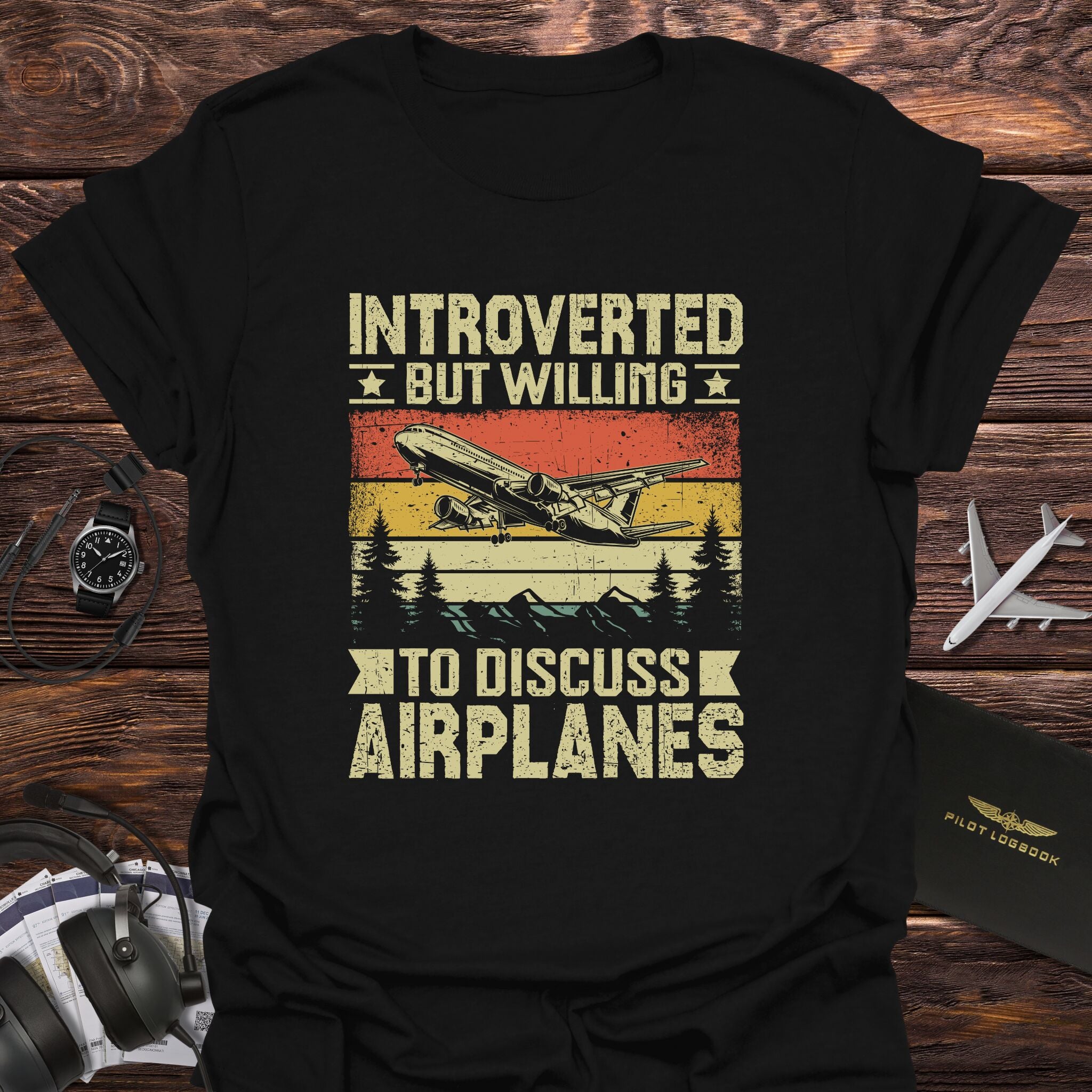Introverted But Willing to Discuss Airplanes T-Shirt
