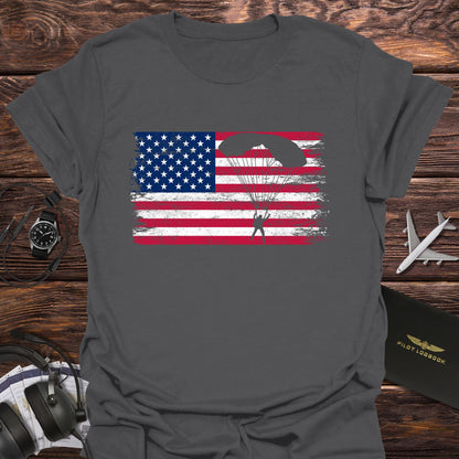 Vintage American Flag Skydiving T-Shirt