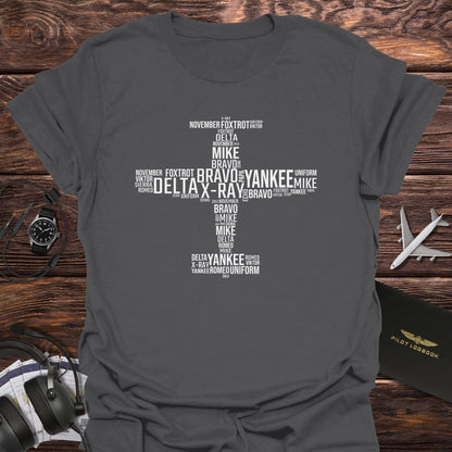 Small Airplane Phonetic Alphabet T-Shirt