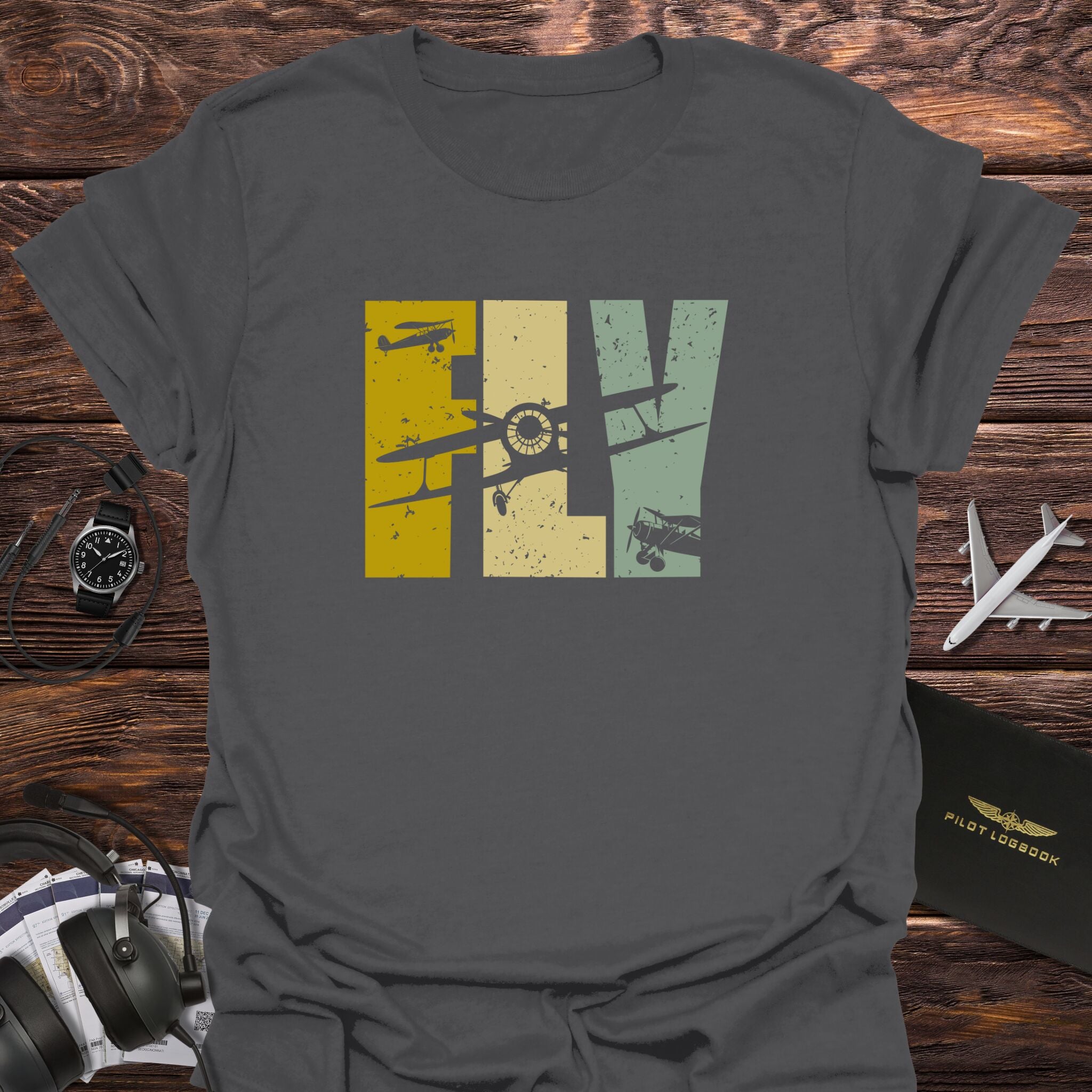 Fly Vintage Bi-Plane T-Shirt