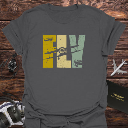 Fly Vintage Bi-Plane T-Shirt
