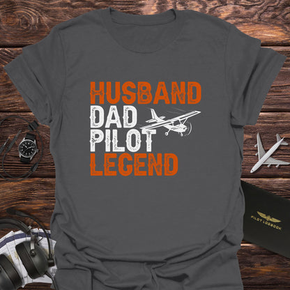 Husband Dad Pilot Legend Skyhawk T-Shirt