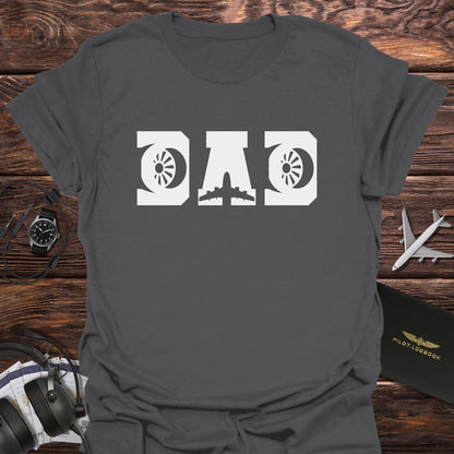 Dad Jet Engine & Airplane Silhouette T-Shirt