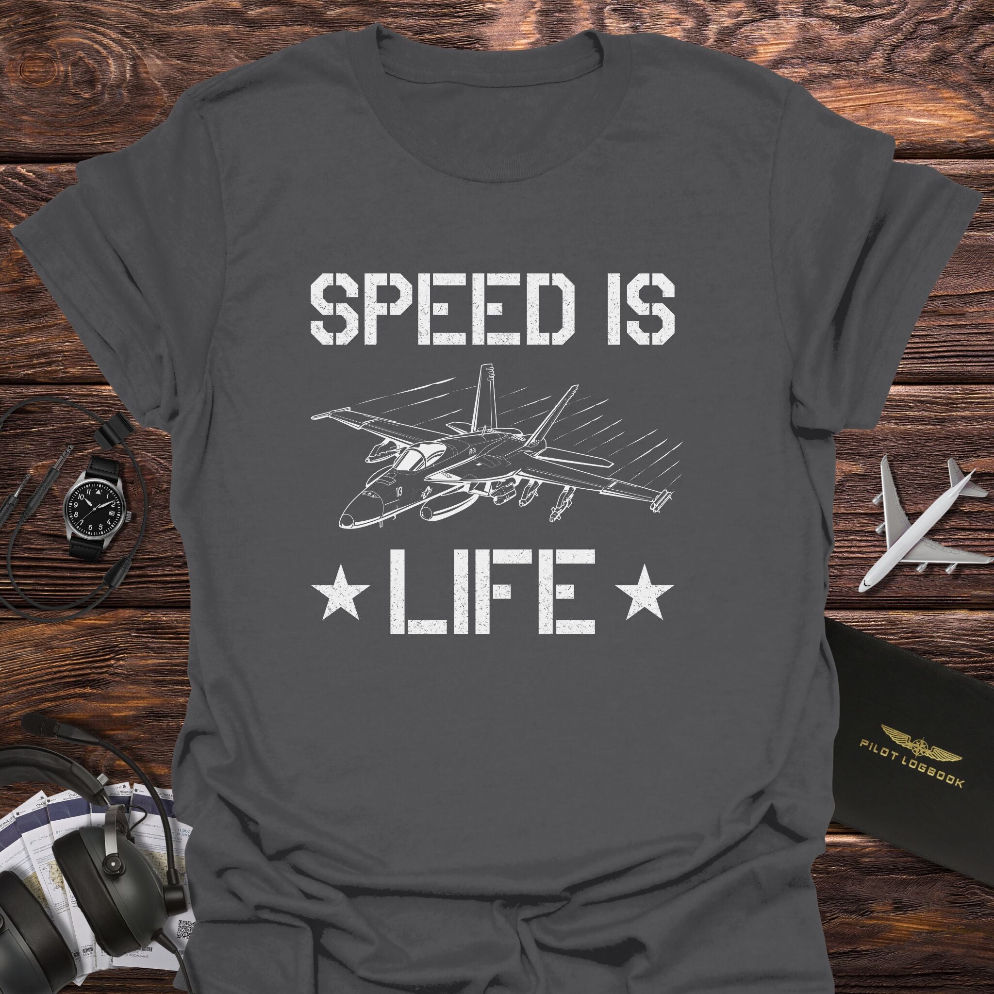 Speed Is Life Fighter Jet T-Shirt