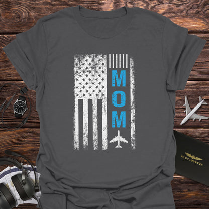 Patriotic Pilot Mom T-Shirt