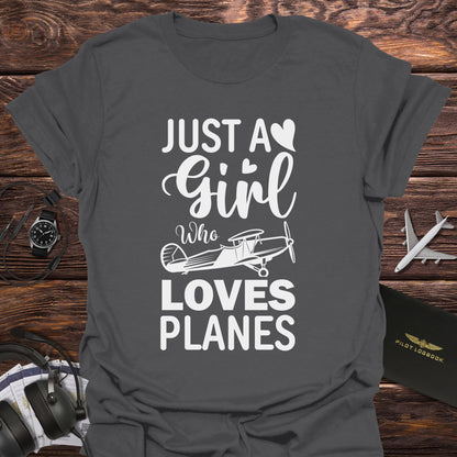 Just a Girl Who Loves Planes T-Shirt