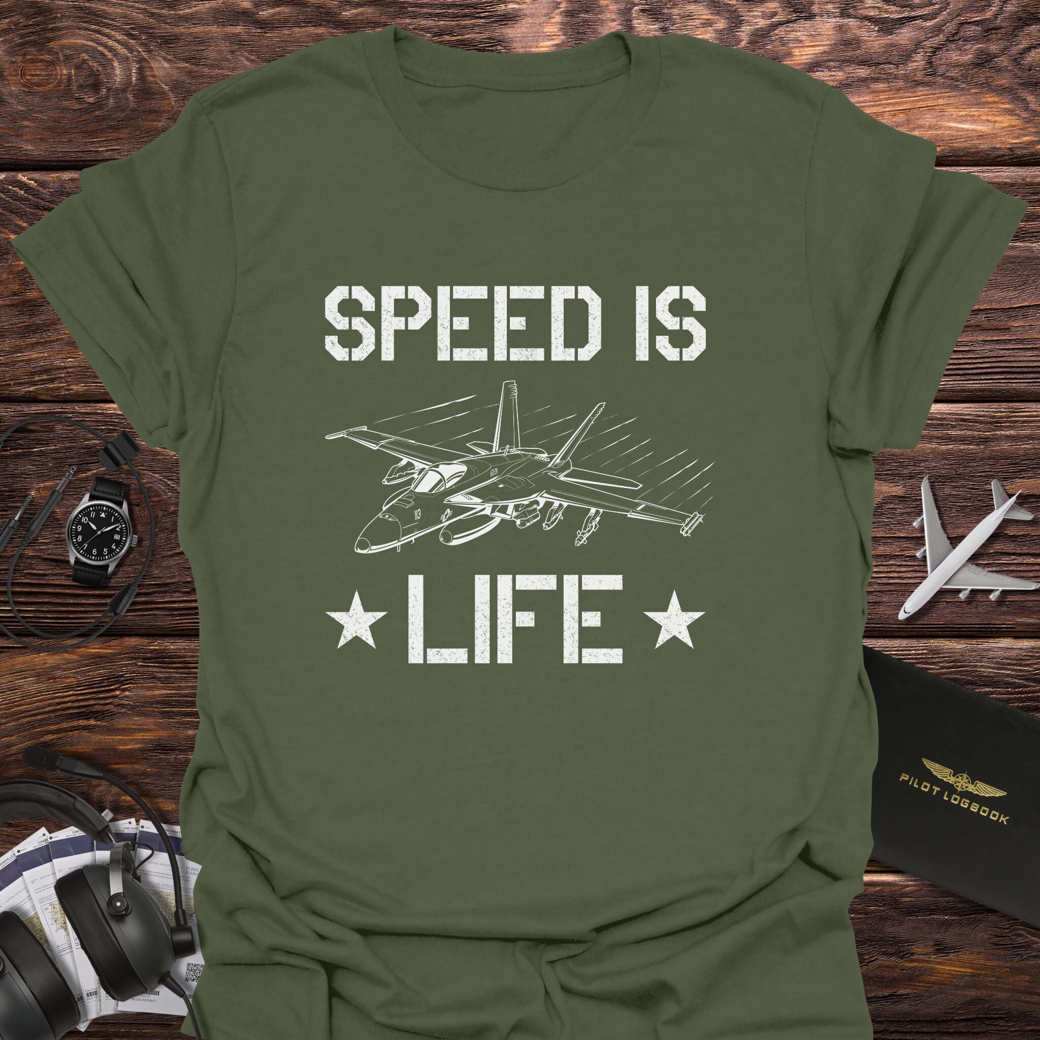Speed Is Life Fighter Jet T-Shirt