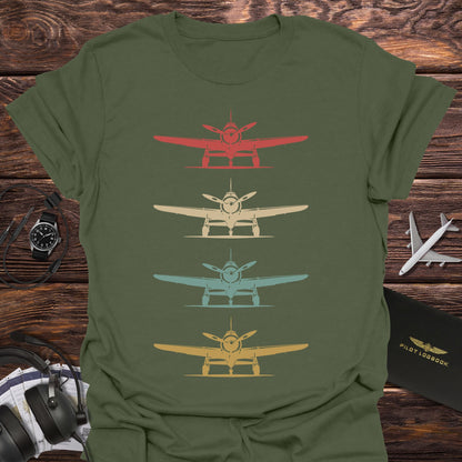 Four Vintage Propeller Planes T-Shirt
