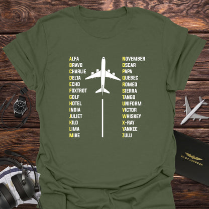 Runway Phonetic Alphabet T-Shirt
