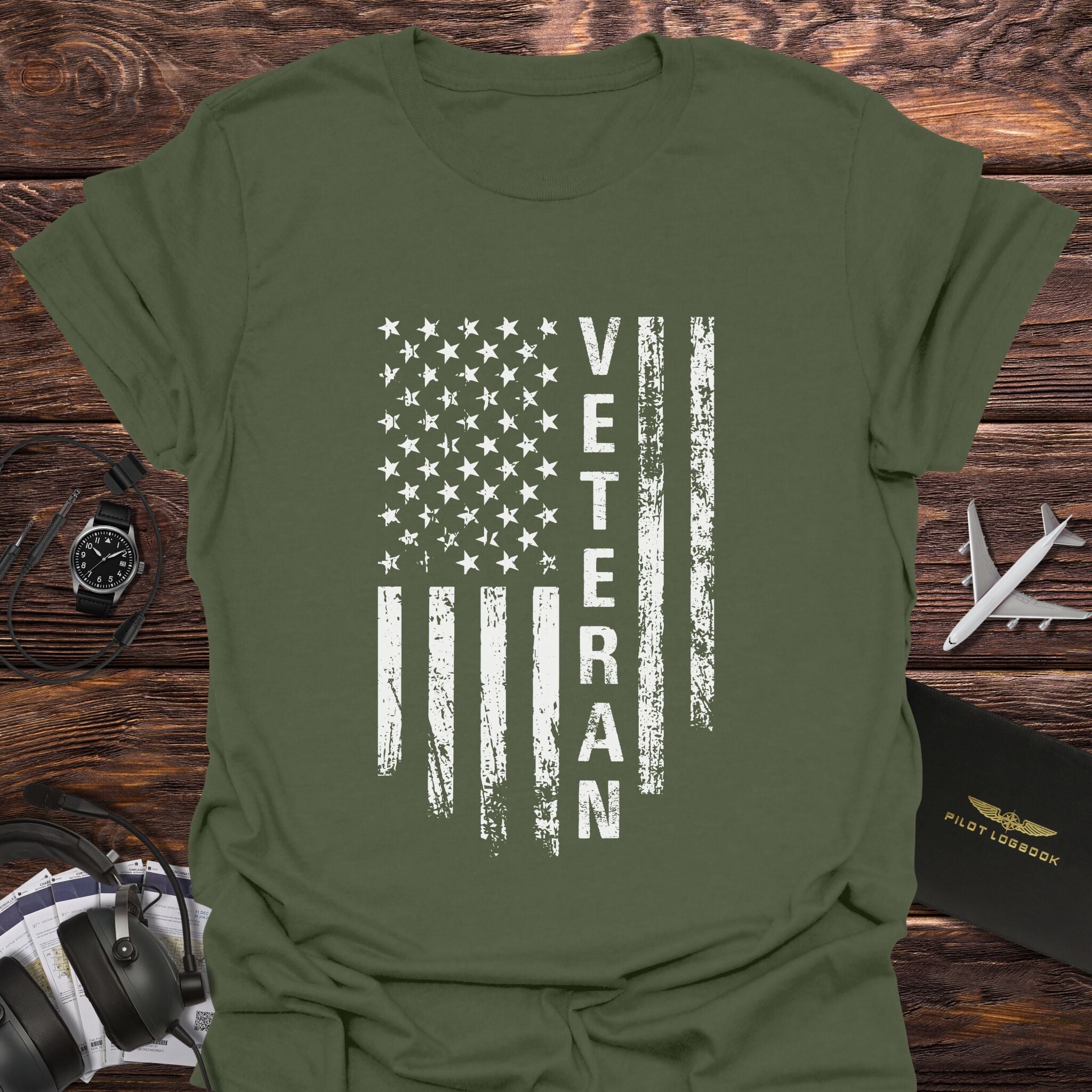 Veteran American Flag Patriotic T-Shirt