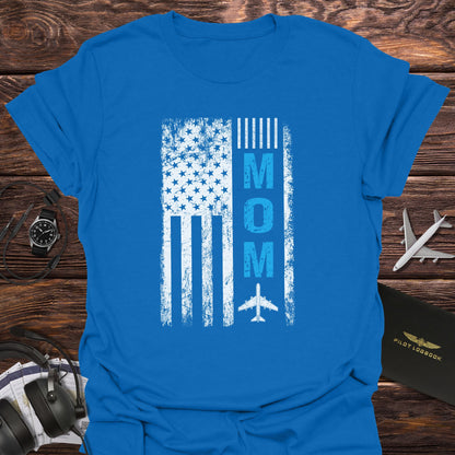 Patriotic Pilot Mom T-Shirt