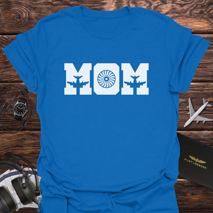 Mom Jet Engine & Airplane Silhouette T-Shirt