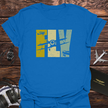 Fly Vintage Bi-Plane T-Shirt