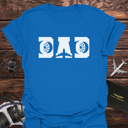 Dad Jet Engine & Airplane Silhouette T-Shirt